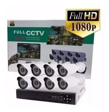 Kit de 8 Cámaras de Seguridad – Full HD 1080p